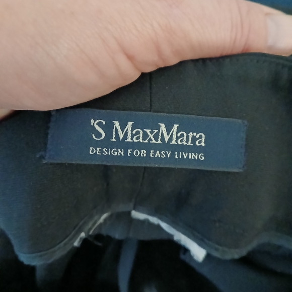 'S Max Mara Design for Easy Living Wide Leg Trousers. Black - Picture 5 of 14